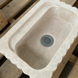 Elegant Bathroom Sink Wall Mount Marble Sink Marble Bathroom Sink Powder Room Sink Top Natural Stone Travertine Marble Sink Custom Vanity