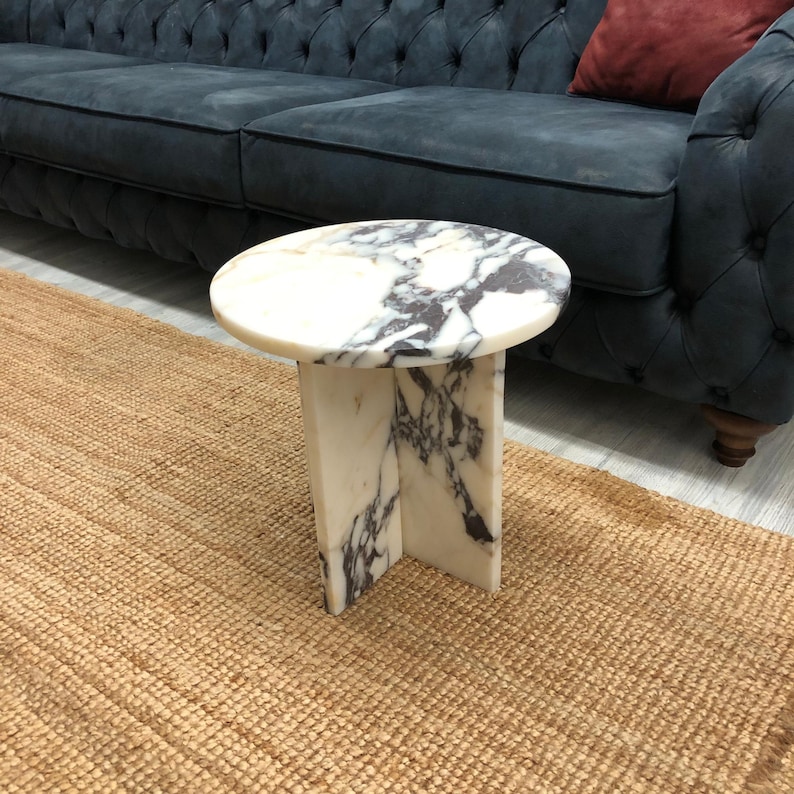 Handmade natural marble coffee or side table by MarbleSinkCo