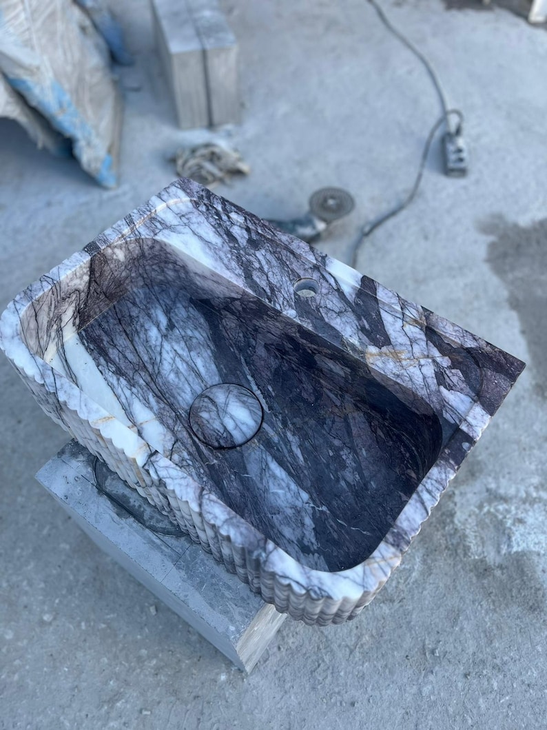 Elegant Bathroom Sink Wall Mount Marble Sink Marble Bathroom Sink Powder Room Sink Top Natural Stone Carrara Marble Sink Custom Vanity