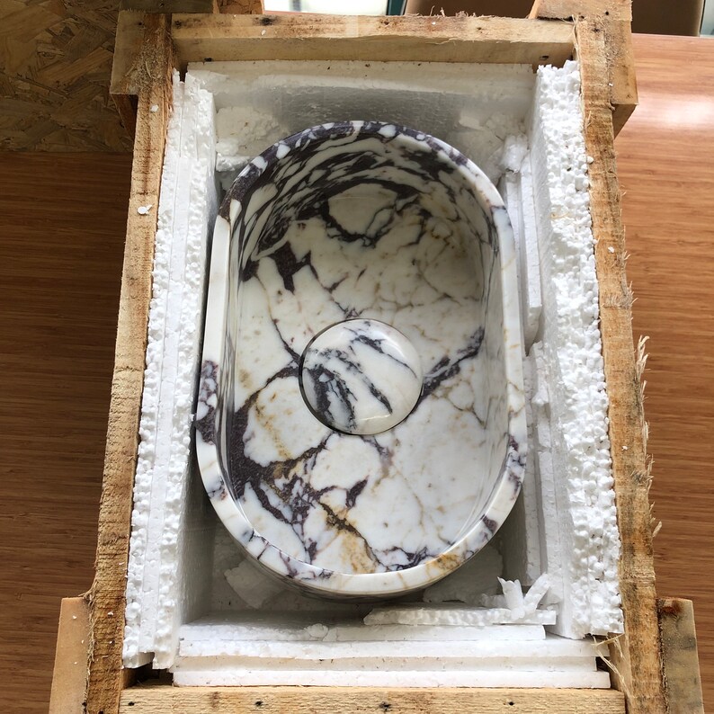 Elegant Bathroom Sink Wall Mount Marble Sink Marble Bathroom Sink Powder Room Sink Top Natural Stone Calacatta Marble Sink Custom Vanity