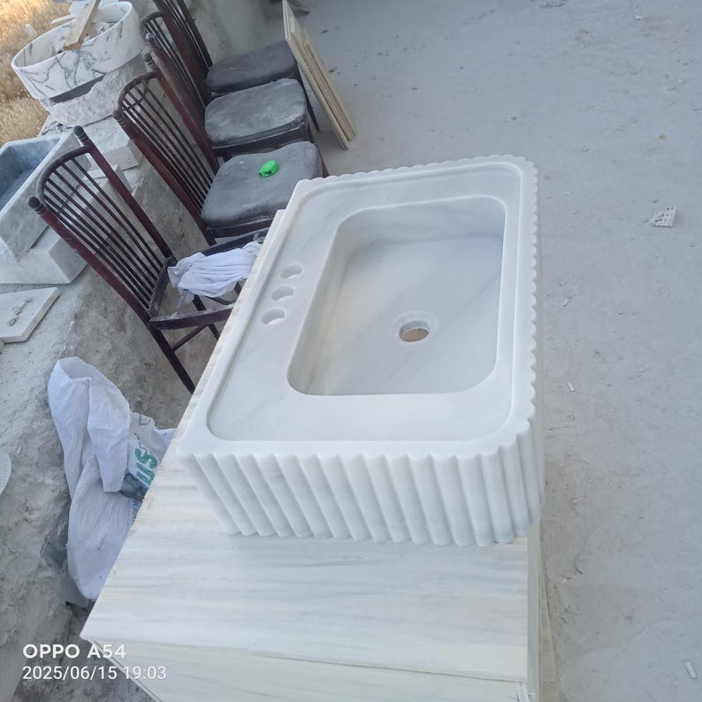 Elegant Bathroom Sink Wall Mount Marble Sink Marble Bathroom Sink Powder Room Sink Top Natural Stone Carrara Marble Sink Custom Vanity
