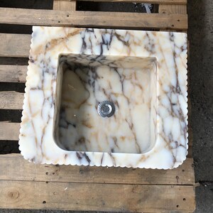 Calacatta Viola Marble Sink | Custom Order | Powder Room Sink | Wall Mounted Sink