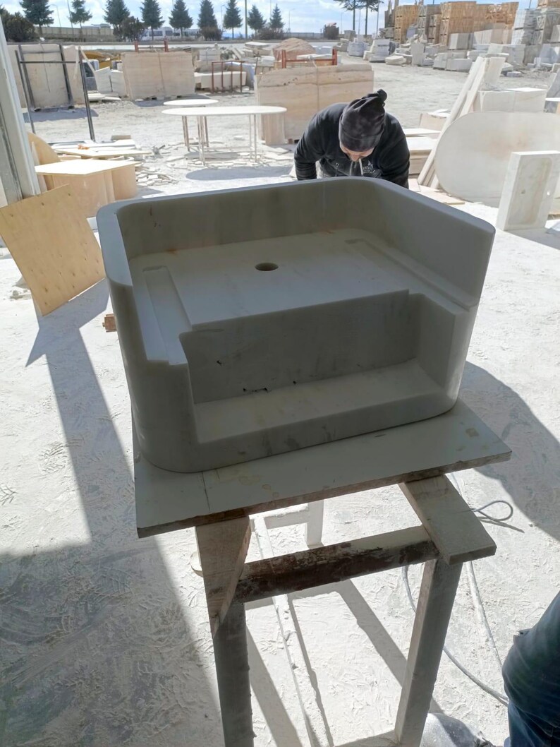 Elegant Bathroom Sink Wall Mount Marble Sink Marble Bathroom Sink Powder Room Sink Top Natural Stone White Marble Sink Custom Vanity
