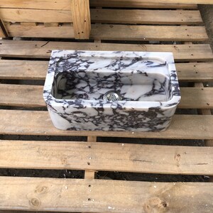Calacatta Bathroom Sink Wall Mount Marble Sink Marble Bathroom Sink Powder Room Sink Top Natural Stone Calacatta Marble Sink Custom Vanity