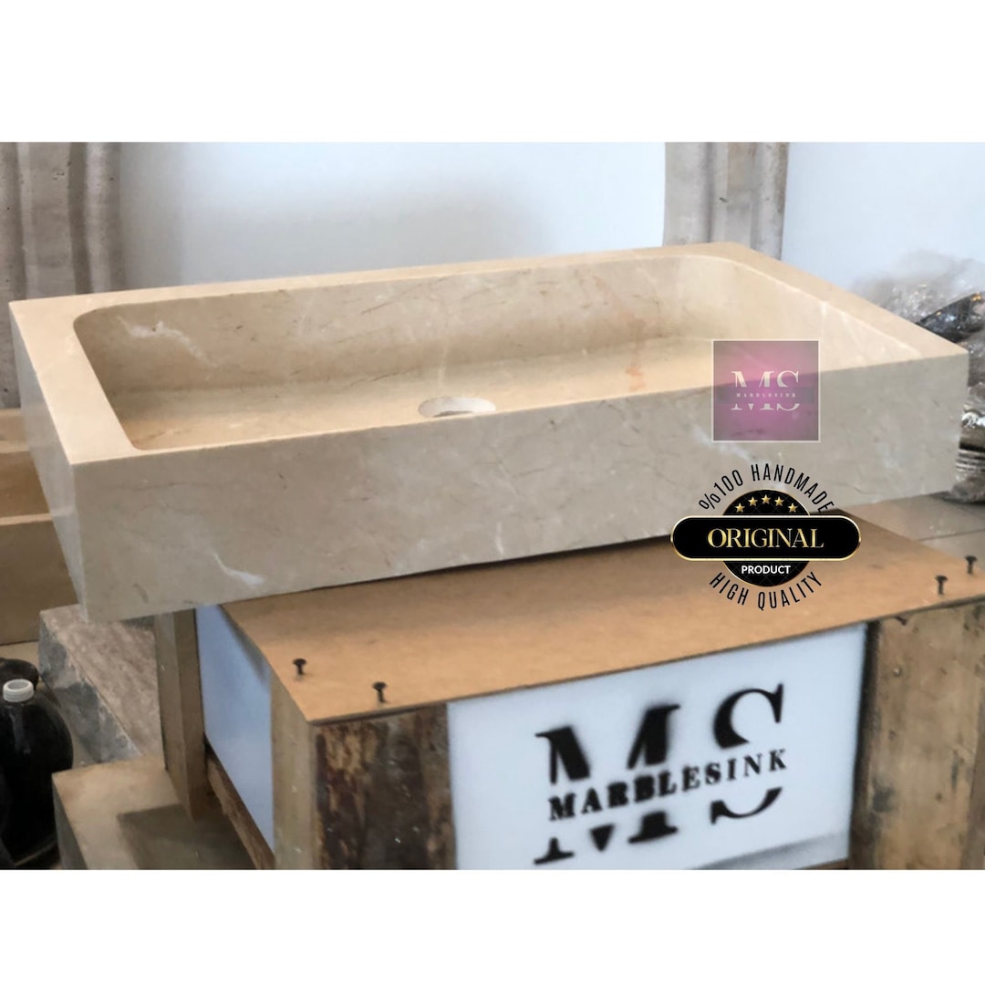Beige Marble Sink Bathroom Marble Sink Custom Order Marble Washbasin