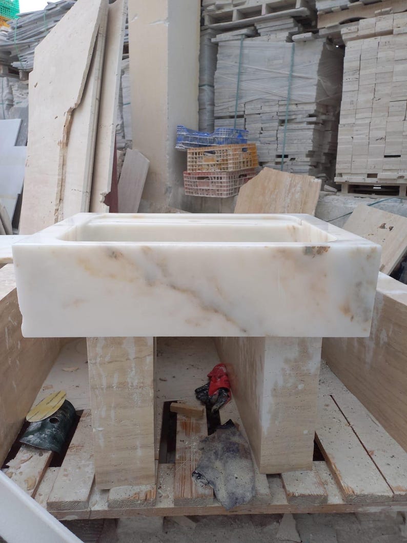 Elegant Bathroom Sink Wall Mount Marble Sink Marble Bathroom Sink Powder Room Sink Top Special Size Sink Calacatta Marble Sink Custom Vanity