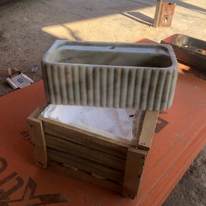 Calacatta Viola Marble Sink, Stone Sink, Hand Carved Sink, Marble Sink, Round Corner, Wall Sink, Special Order Sink, Sink Vanity