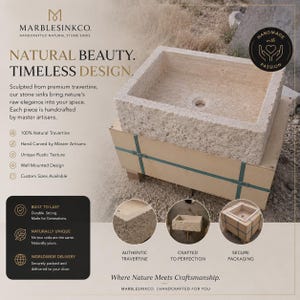 Luxury handcrafted natural travertine wall mounted bathroom sink installed in a premium modern bathroom with chrome fixtures.
