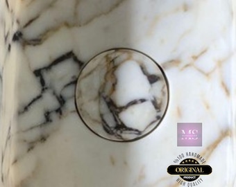 Cubierta de desagüe de lavabo de mármol personalizada: piedra tallada a mano, acabado pulido