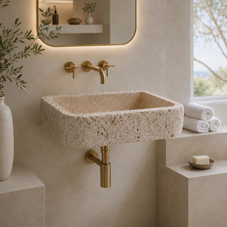 Floating Stone Vanity Basin