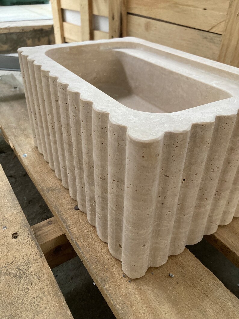 Elegant Bathroom Sink Wall Mount Marble Sink Marble Bathroom Sink Powder Room Sink Top Natural Stone Travertine Marble Sink Custom Vanity