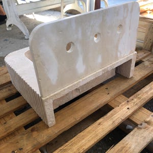 Ready To Ship - Luxury Travertine Marble Sink - Blast Cut Marble Sink - Hand Carved Travertine Bathroom Sink - Natural Edge Wash Basin