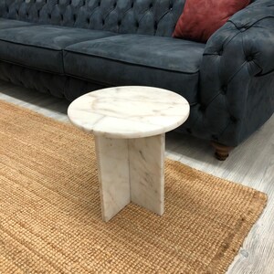 Marble Coffee Table - Modern Side Table, Luxury Living Room Table, Handmade Stone Table, Custom Marble Table