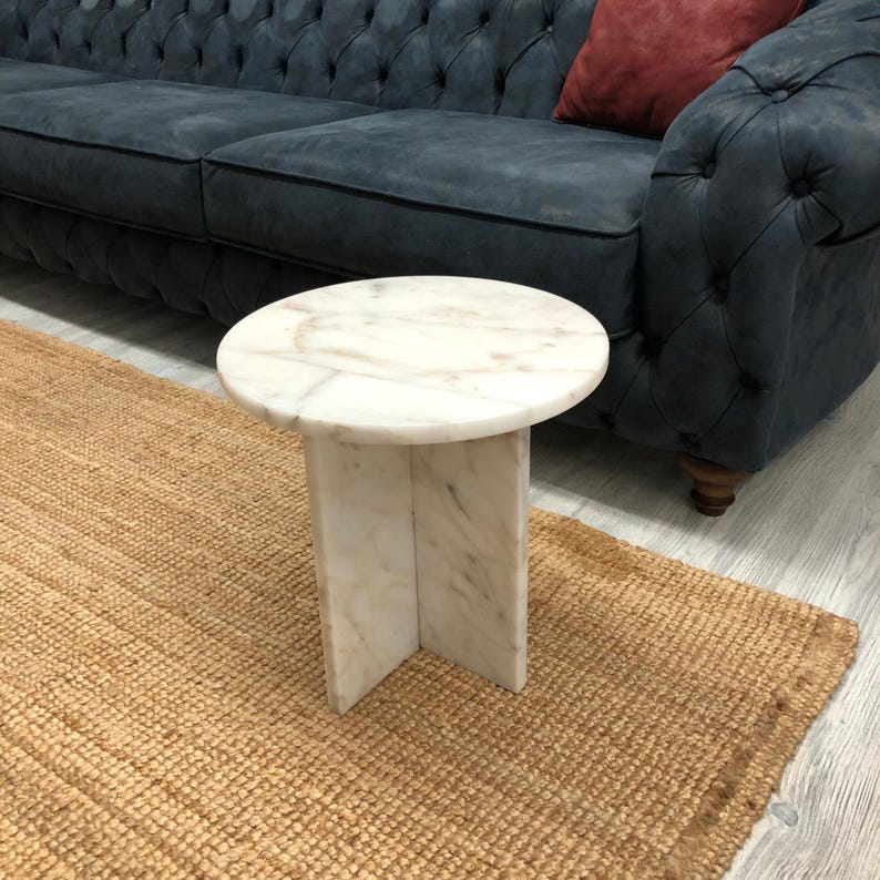 Marble Coffee Table - Modern Side Table, Luxury Living Room Table, Handmade Stone Table, Custom Marble Table