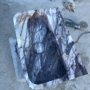 Elegant Bathroom Sink Wall Mount Marble Sink Marble Bathroom Sink Powder Room Sink Top Natural Stone Carrara Marble Sink Custom Vanity