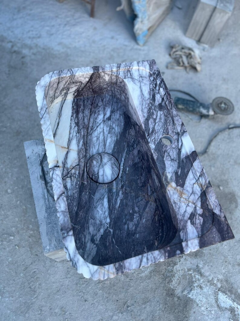 Elegant Bathroom Sink Wall Mount Marble Sink Marble Bathroom Sink Powder Room Sink Top Natural Stone Carrara Marble Sink Custom Vanity