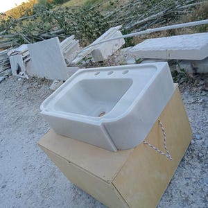 Luxury Carrara Marble Sink, Viola Premium Hand Carved Marble Wash Basin, Custom Size High Quality Bathroom Vanity