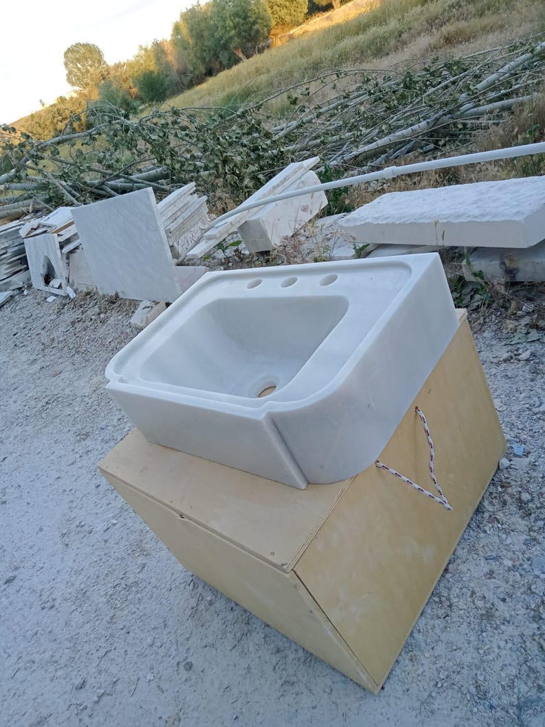 Luxury Carrara Marble Sink, Viola Premium Hand Carved Marble Wash Basin, Custom Size High Quality Bathroom Vanity