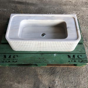 Elegant Bathroom Sink Wall Mount Marble Sink Marble Bathroom Sink Powder Room Sink Top Natural Stone Carrara Marble Sink Custom Vanity