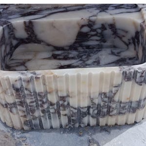 Stone Bathroom Sink Wall Mount Marble Sink Marble Bathroom Sink Powder Room Sink Top Natural Stone Calacatta Marble Sink Custom Vanity