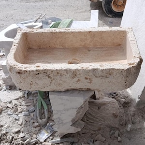 Stone Bathroom Vanity, From Raw Travertine to Statement Piece