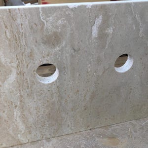 Ready To Ship - Luxury Travertine Marble Sink - Blast Cut Marble Sink - Hand Carved Travertine Bathroom Sink - Natural Edge Wash Basin