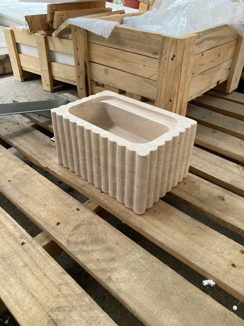 Elegant Bathroom Sink Wall Mount Marble Sink Marble Bathroom Sink Powder Room Sink Top Natural Stone Travertine Marble Sink Custom Vanity