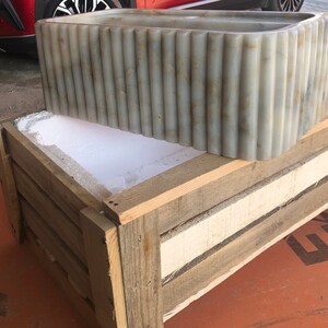 Calacatta Viola Marble Sink, Stone Sink, Hand Carved Sink, Marble Sink, Round Corner, Wall Sink, Special Order Sink, Sink Vanity