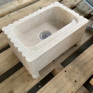 Elegant Bathroom Sink Wall Mount Marble Sink Marble Bathroom Sink Powder Room Sink Top Natural Stone Travertine Marble Sink Custom Vanity
