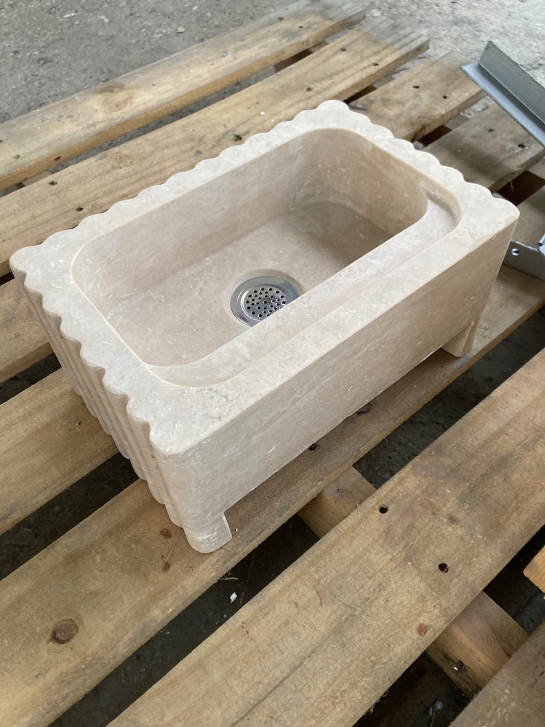 Elegant Bathroom Sink Wall Mount Marble Sink Marble Bathroom Sink Powder Room Sink Top Natural Stone Travertine Marble Sink Custom Vanity