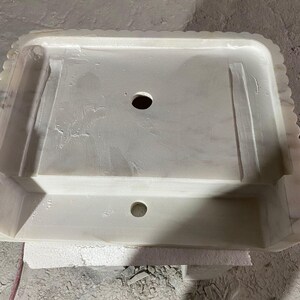 Calacatta Viola Marble Sink Handmade Wall Mounted Bathroom Vanity Basin Luxury