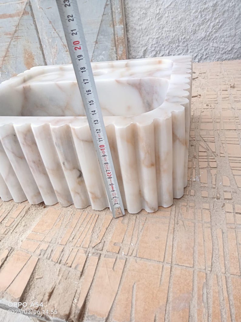 Elegant Bathroom Sink Wall Mount Marble Sink Marble Bathroom Sink Powder Room Sink Top Natural Stone Calacatta Marble Sink Custom Vanity