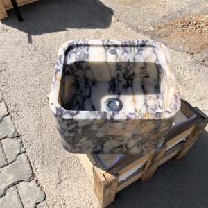 Calacatta Marble Sink, Sink For Bathroom, Marble calacatta vagli Sink, Luxury Sink , Wall Mount Sink , Natural Stone, Stone Bathroom Vanity