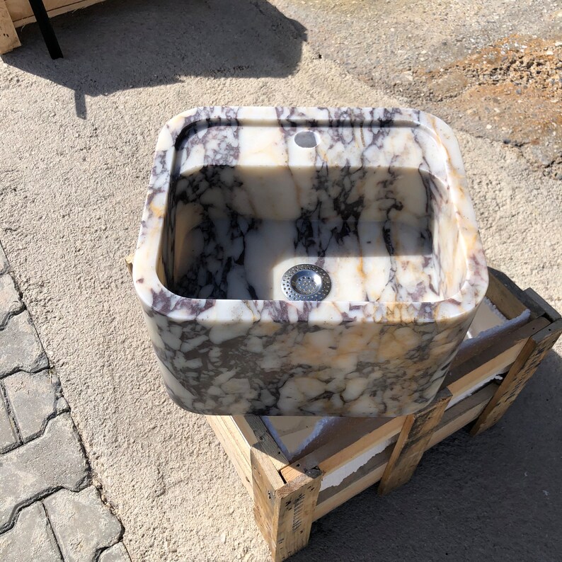 Calacatta Marble Sink, Sink For Bathroom, Marble calacatta vagli Sink, Luxury Sink , Wall Mount Sink , Natural Stone, Stone Bathroom Vanity