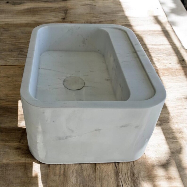Elegant Bathroom Sink Wall Mount Marble Sink Marble Bathroom Sink Powder Room Sink Top Natural Stone White Marble Sink Custom Vanity