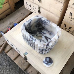 Marble sink, Vessel sink, calcatta marble sink, gold marble sink, hand carved sink, sinks for bathroom, powder room sinks, viola vanity, washbasin bathroom, vanity top sink, mounted marble sink, Wall Mount Sink, custom order sink