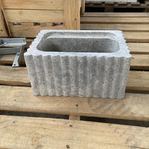 Travertin Bathroom Sink Wall Mount Marble Sink Marble Bathroom Sink Powder Room Sink Natural Stone Sink Silver Travertine Sink Custom Vanity