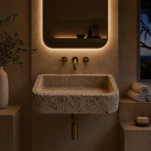 Hand Carved Rustic Bathroom Sink
