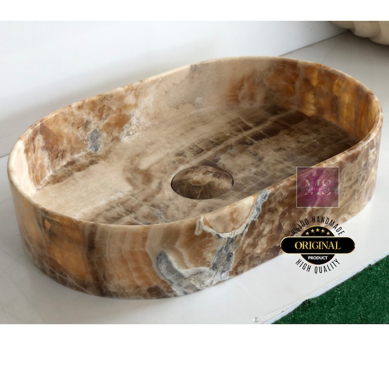 Onyx Bathroom Sink Custom Vanity Top Custom Marble Sink Wall Mount Marble Sink Marble Bathroom Sink Powder Room Sink, Marble vanity sink