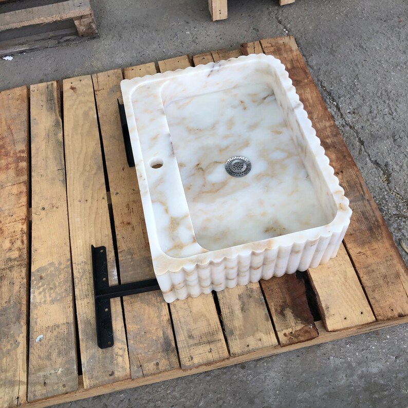 River Stone Vessel Sinks, Bathroom Art, Stone Sinks, Stone Sinks, Bathroom Sinks, Natural Sinks, Calacatta Sinks, Vanity Wash Basins Calacatta Marble Stone Sink Bathroom Vanity Modern Sink