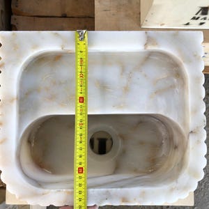 Calacatta Viola Marble Sink, Wall Mounted Bathroom Vanity, Mini Vanity Sink, Luxury Bathroom Vanity Sink