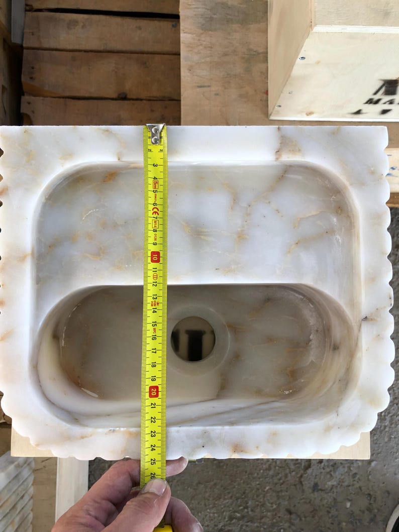Calacatta Viola Marble Sink, Wall Mounted Bathroom Vanity, Mini Vanity Sink, Luxury Bathroom Vanity Sink