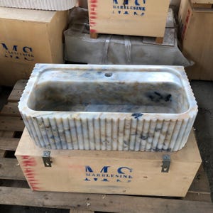 Viola Marble Sink: Wall Mount Bathroom Sink (Slightly Defective) image 5