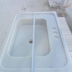 Elegant Bathroom Sink Wall Mount Marble Sink Marble Bathroom Sink Powder Room Sink Top Natural Stone Carrara Marble Sink Custom Vanity