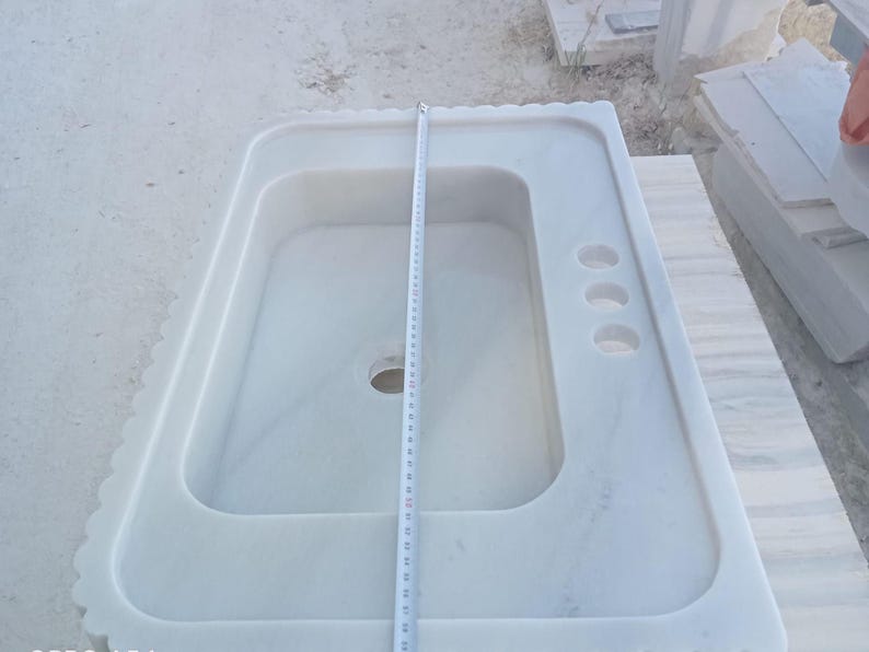 Elegant Bathroom Sink Wall Mount Marble Sink Marble Bathroom Sink Powder Room Sink Top Natural Stone Carrara Marble Sink Custom Vanity