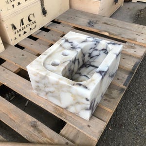 Marble sink, Vessel sink, calcatta marble sink, gold marble sink, hand carved sink, sinks for bathroom, powder room sinks, viola vanity, washbasin bathroom, vanity top sink, mounted marble sink, Wall Mount Sink, custom order sink