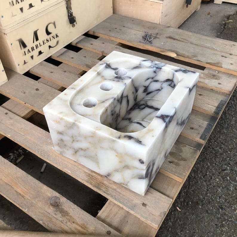 Marble sink, Vessel sink, calcatta marble sink, gold marble sink, hand carved sink, sinks for bathroom, powder room sinks, viola vanity, washbasin bathroom, vanity top sink, mounted marble sink, Wall Mount Sink, custom order sink