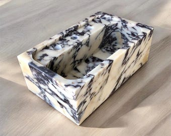 Calacatta Viola Marble Sink, Handcrafted Wall-Mounted Custom Bathroom Vanity by MarbleSinkCo