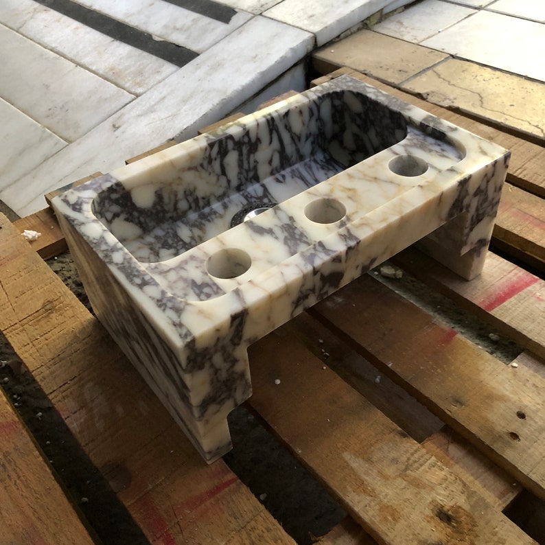 natural stone sink, rectangular sink, matte marble sink, farmhouse sink, calacatta viola sink, marble sink, stone sink, large sink, bathroom sink, large bathroom sink, small bathroom sink, white grey sink, white marble sink