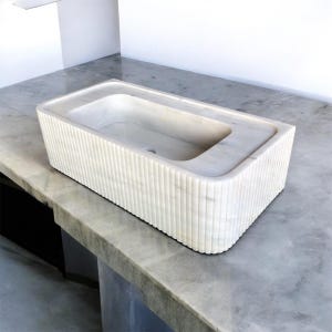 Elegant Bathroom Sink Wall Mount Marble Sink Marble Bathroom Sink Powder Room Sink Top Natural Stone Carrara Marble Sink Custom Vanity